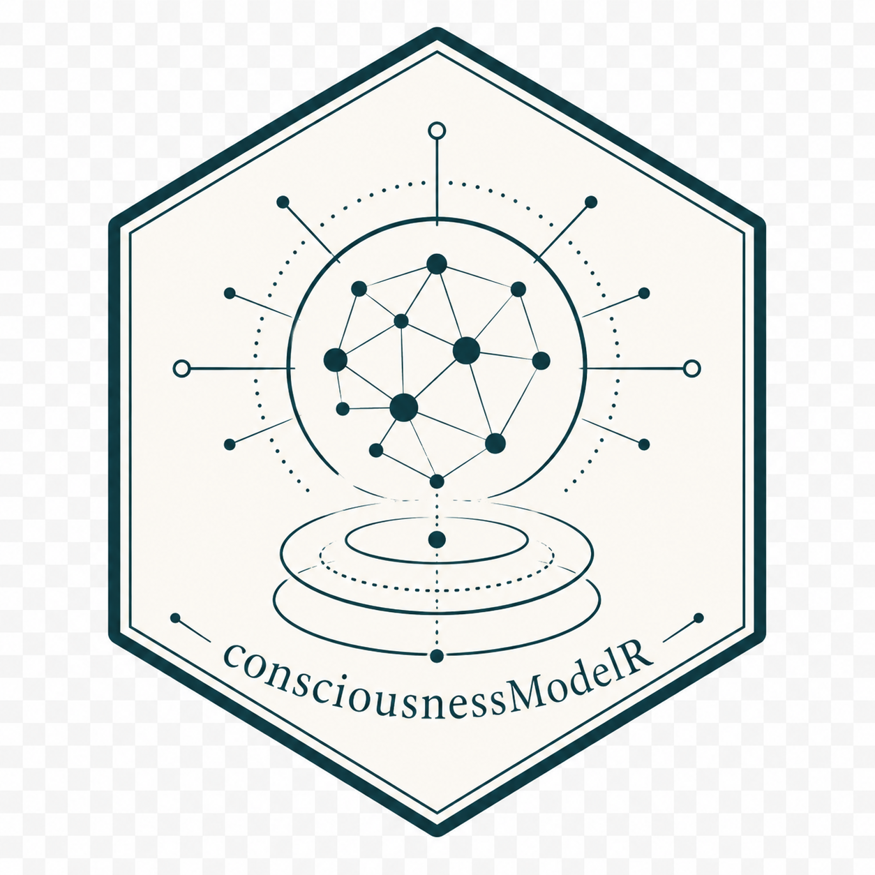 consciousnessModelR hex sticker